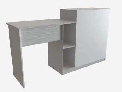 Media Dresser and Desk Combo 3D model