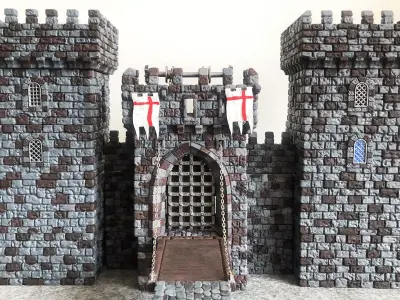 Castle builder - Large square towers 3D print model