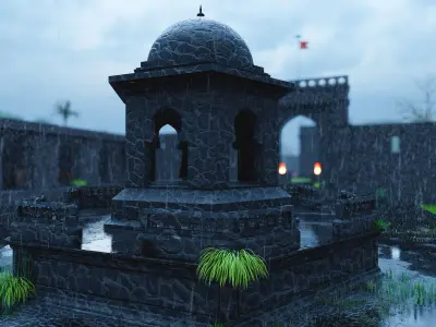 Shivaji Maharaj Forts Low-poly 3D model