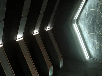 Sci-Fi Room Interior Design 3D model