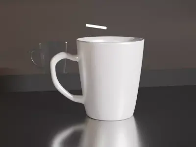 Realistic 3D White Mug Mockup  High-Quality 3D Model Free 3D model