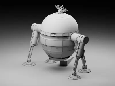 Space egg Low-poly 3D model