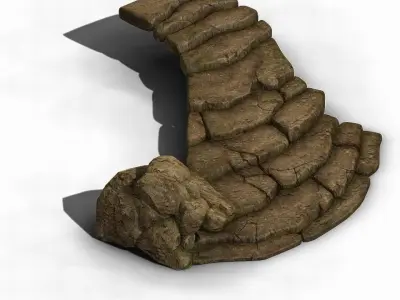 Heyang suburbs - stairs - stone staircase 03 3D model