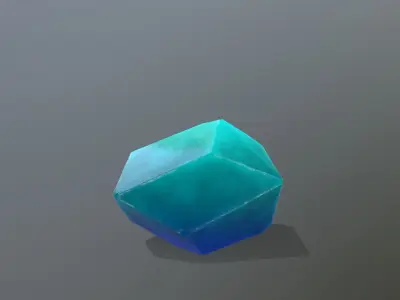 Crystal Set sword Low-poly 3D model