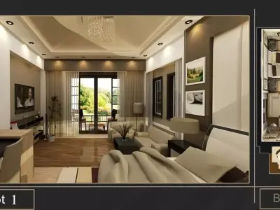 interior bedroom design  3D model