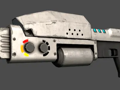 Sci-Fi Laser Rifle Low-poly 3D model purchase
