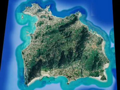 Ko Samui island full 3d model terrain 3D model