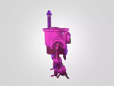 Stylized Retro Robot 3D Character - Low Poly Game Asset Low-poly 3D model