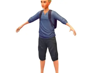 Cartoon Low Poly Style Avatar 012 Low-poly 3D model