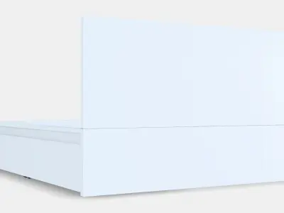 MALM Bed frame high w 2 storage boxes 27 Low-poly 3D model