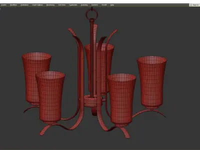 ARMIDA CHANDELIER Low-poly 3D model