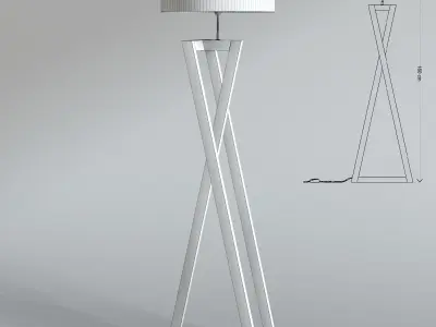 Lampara de pie 3D model