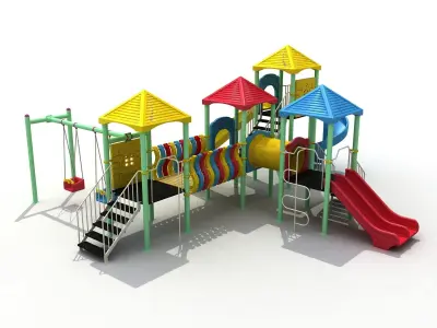 Metal Polythene Playpen 037 3D model