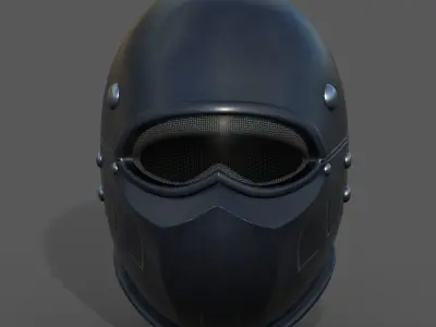 Helmet scifi military combat 3d futuristic  Low-poly 3D model