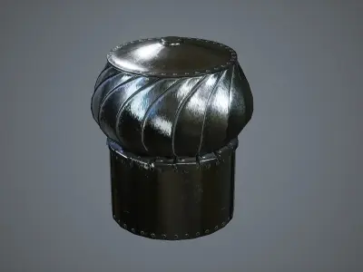 Rotating Roof Ventilation  Low-poly 3D model