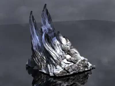 Ice Panicle rock 3D model