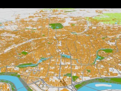 ShenYang City urban planning maq 3D Topography terrain  3D model