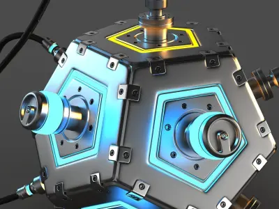 Sci-fi Micro Reactor 3D model