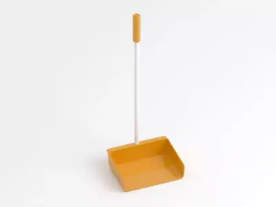 Orange Large Dustpan 3D model