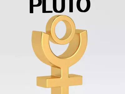 astrological sign solar system PLUTO 3D model