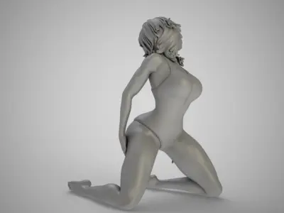 Sexy Swimmer Woman 3D print model