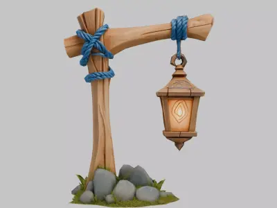 Enchanted Lantern Low-poly 3D model