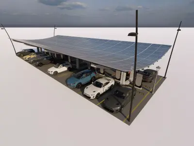 Charging station -Electric station 3D model