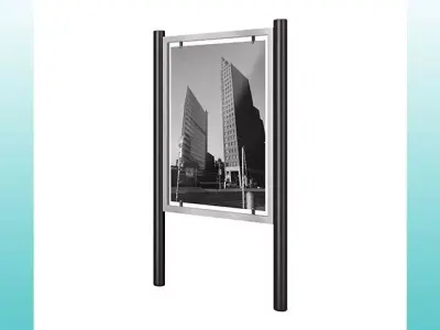 Advertising Poster Stand - Board with Frame 3D model