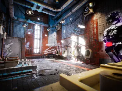 Cyberpunk Toilet Low-poly 3D model