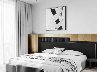 Bedroom interior scenes 3D model V7