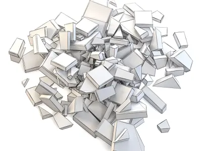 Stone Blocks Rubble 3D model buy