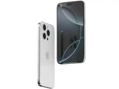Apple iPhone 16 pro white 3D model
