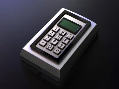 Keypad Lock Low-poly 3D model