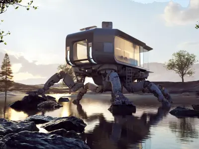 Outdoor robot mobile castle 3D model 3D model