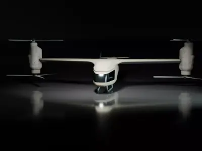 Futuristic VTOL Drone Sci-Fi Aircraft 3D Model  3D model