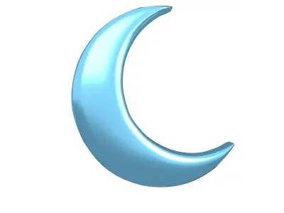 Cartoon Moon v1 013 Low-poly 3D model