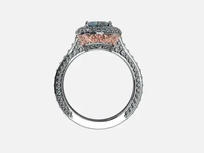 Olivia Jewelry Diamond Ring stl 3D print model 3D print model 3D print model