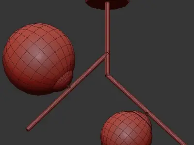 Moderne plafondlamp 3D model