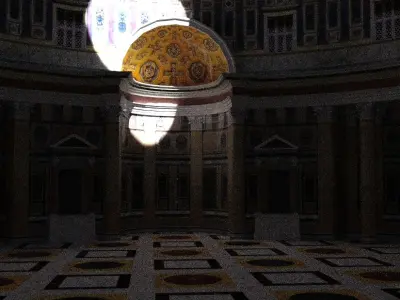 Pantheon with interior 3D model