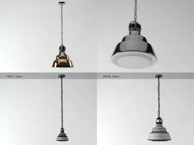 Glas Pendant Lamp 3D model