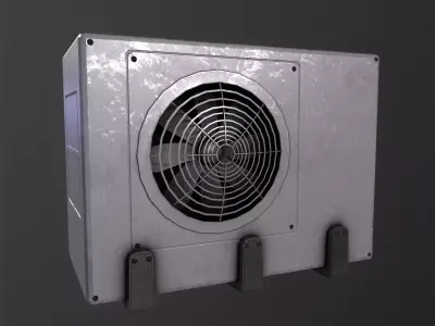 Exterior air conditioning unit AC Low-poly 3D model