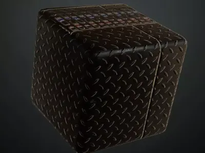 Black Metal Plate PBR Seamless Texture