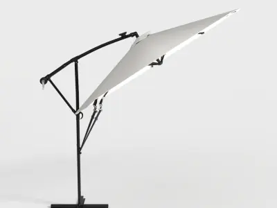 GARDEN UMBRELLA Low-poly 3D model