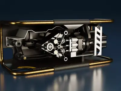 Sci-Fi Power Generator - box1 Low-poly 3D model