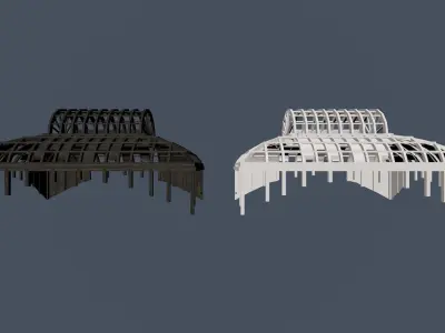 Fences city assets for game Low-poly 3D model