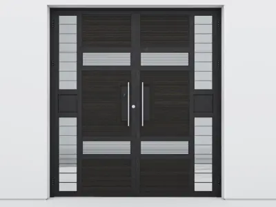 Aluminium door 74 3D model