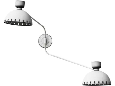 Richy double wall lamp made of metal 3D model