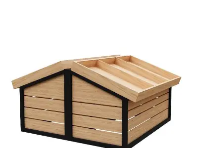 Stall models Low-poly 3D model