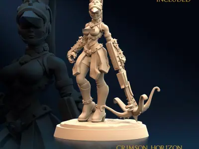 Crossbow Archer Crimson Horizon Executioner F Nude 3D print model