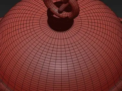 Iron Built Matte Black Vintage Pendant 2 3D model